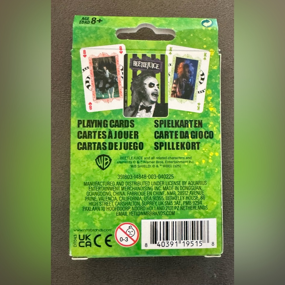 Beetlejuice Playing Cards - Green and Black - Picture 2 of 4